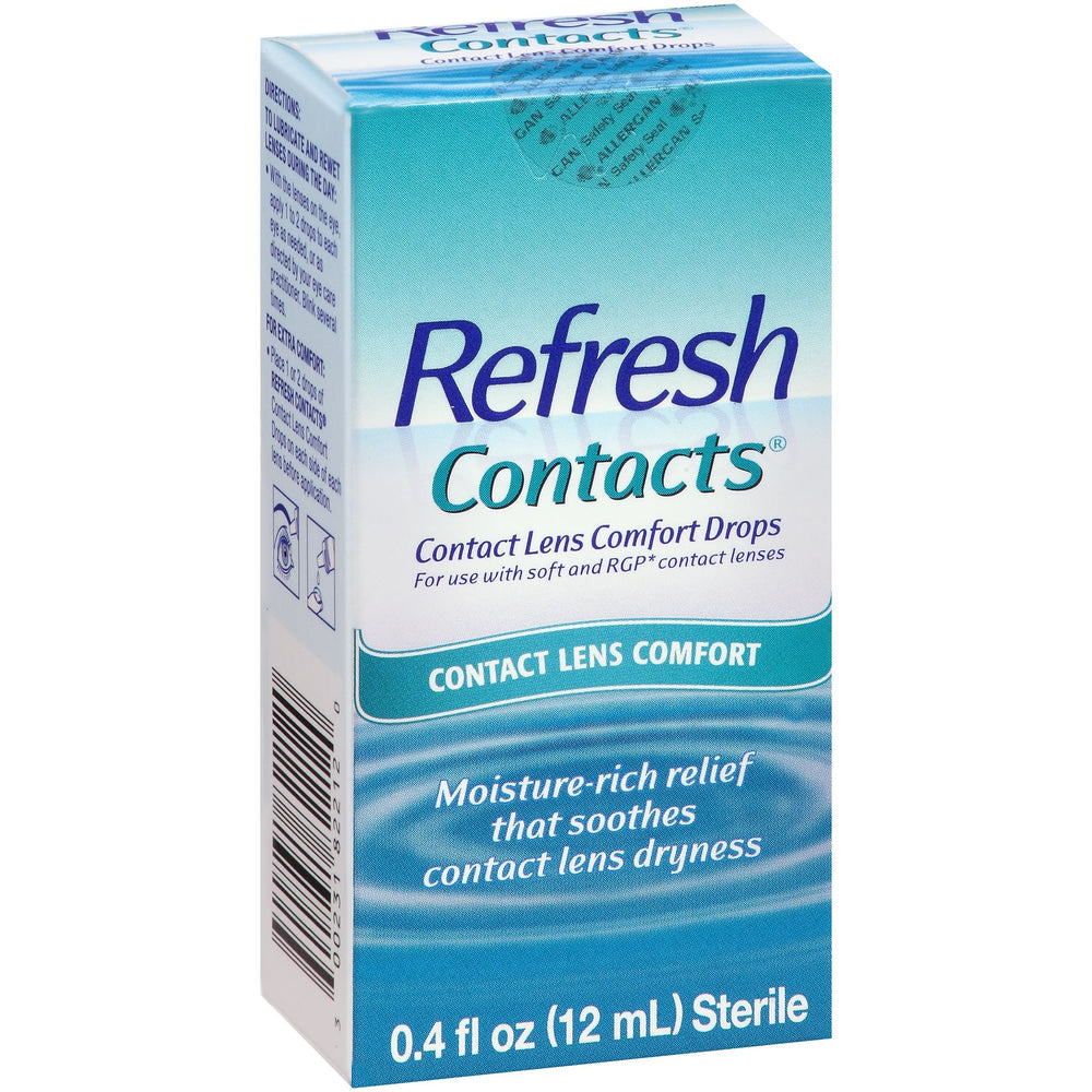 Allergan REFRESH Contacts bottle pour offers gentle lubrication for lens wear
