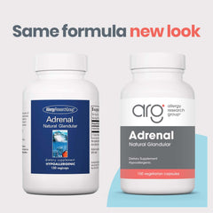 All Allergy Research Group adrenal capsules close-up for easy daily use