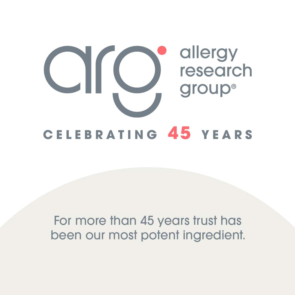 Lab-tested stamp on Artemisinin supplement signals purity from Allergy Research Group.
