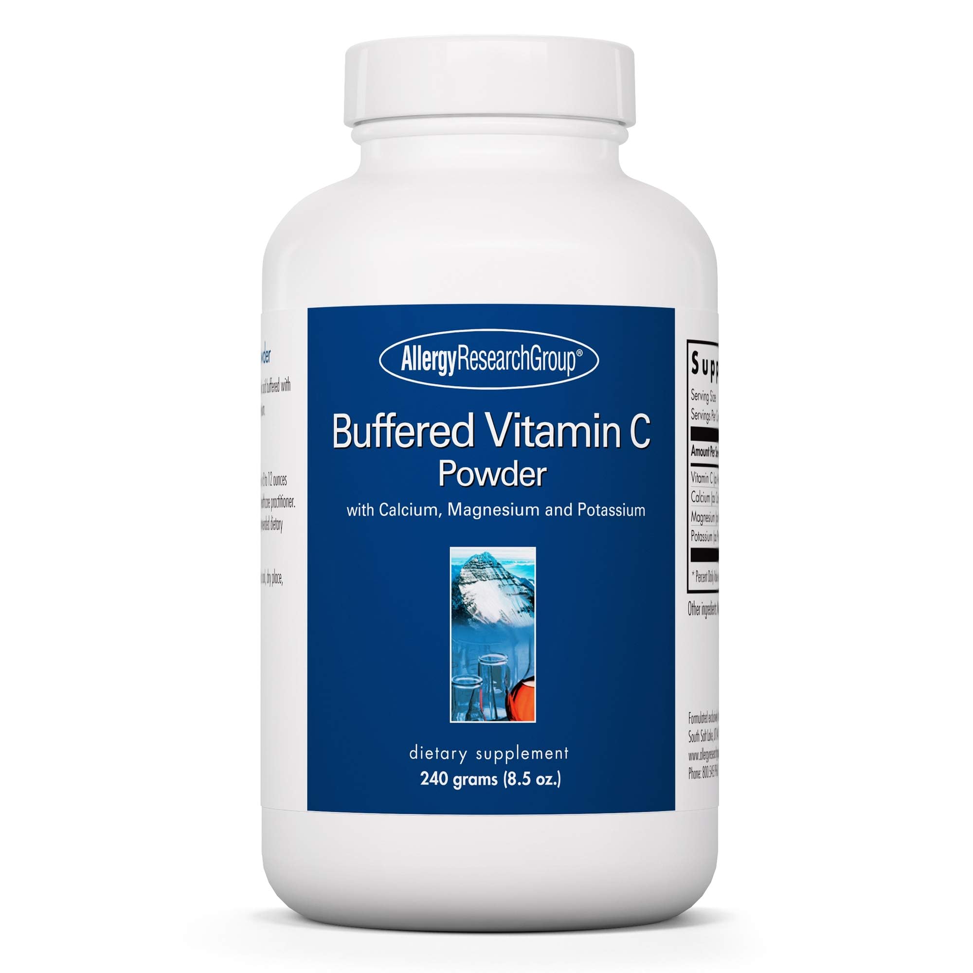 Allergy Research Group Buffered Vitamin C Powder bottle for daily antioxidant support
