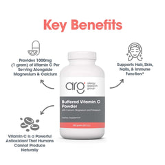 Allergy Research Group Buffered Vitamin C Powder pour shows easy mixing
