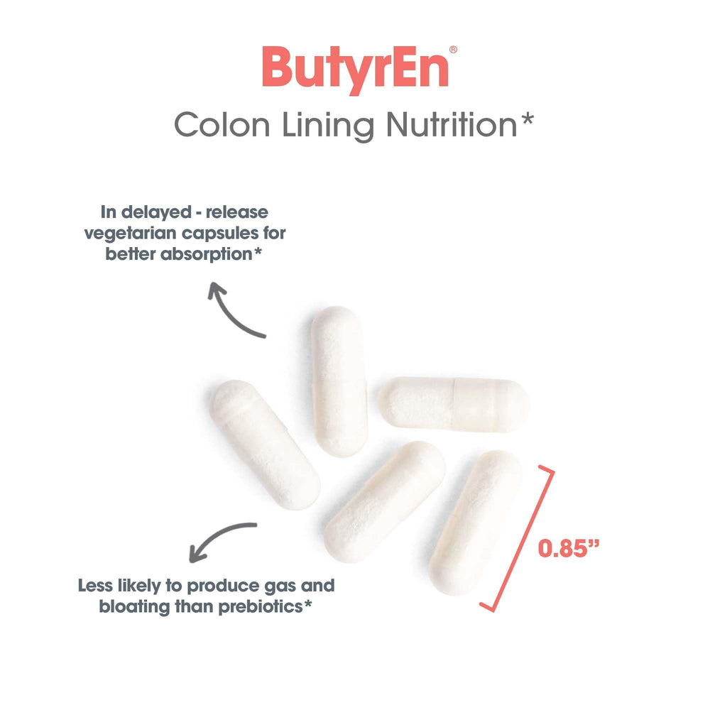 Allergy Research Group ButyrEn vegetarian capsules ready for daily use