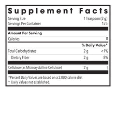 Allergy Research Group cellulose powder closeup highlights fine texture ideal for blending.