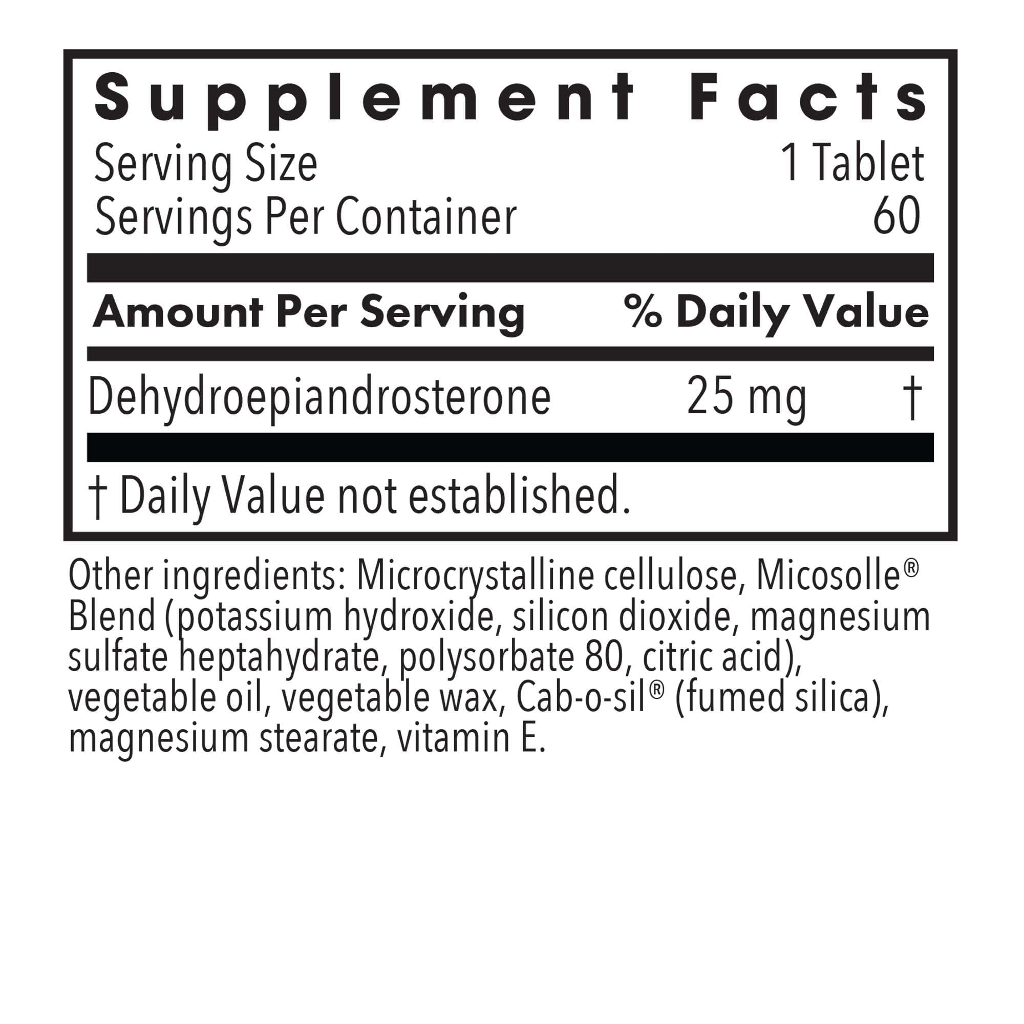 DHEA scored tablet shown for precise dosing and easy breaking.