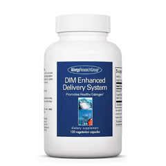 Allergy Research Group DIM Enhanced Delivery System bottle showing stable formulation for hormone balance