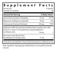 Allergy Research Group DIM Vitex ingredients label focuses on BioResponse DIM and Vitex berry extract
