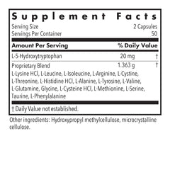 Allergy Research Group Free Aminos ingredient label highlights amino acids