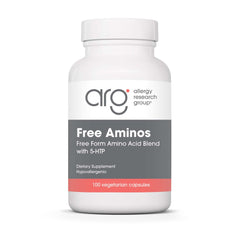 Allergy Research Group Free Aminos bottle promoting lean muscle support