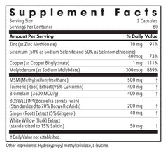 InflaMed label close-up highlights turmeric and boswellia blend