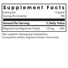 Allergy Research Group Magnesium Citrate capsules pouring to illustrate convenient dosing.