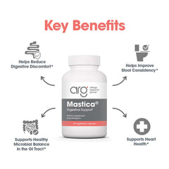 Allergy Research Group Mastic Gum dosage label on bottle demonstrates suggested intake
