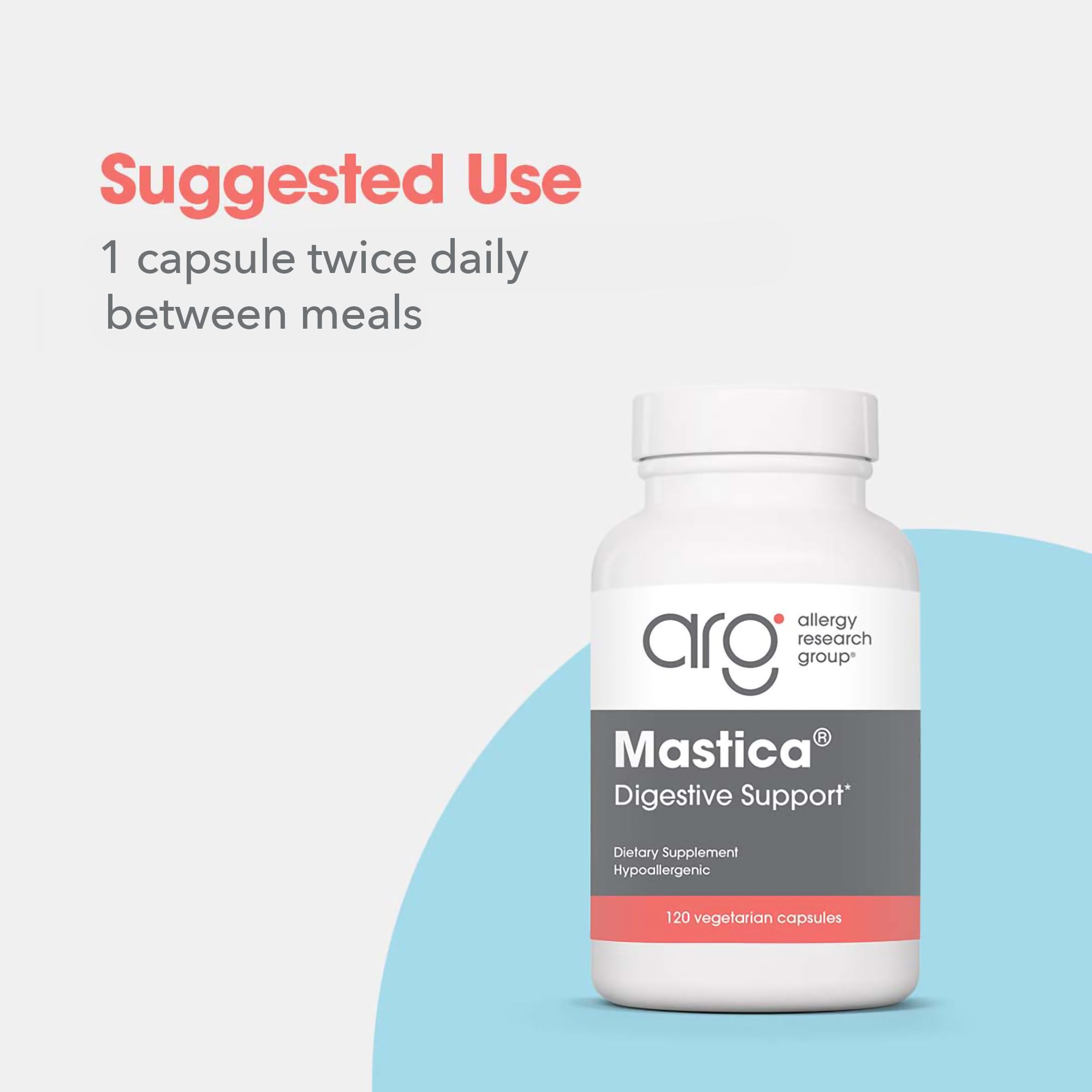 Allergy Research Group Mastica raw resin closeup highlights natural powder for digestive support