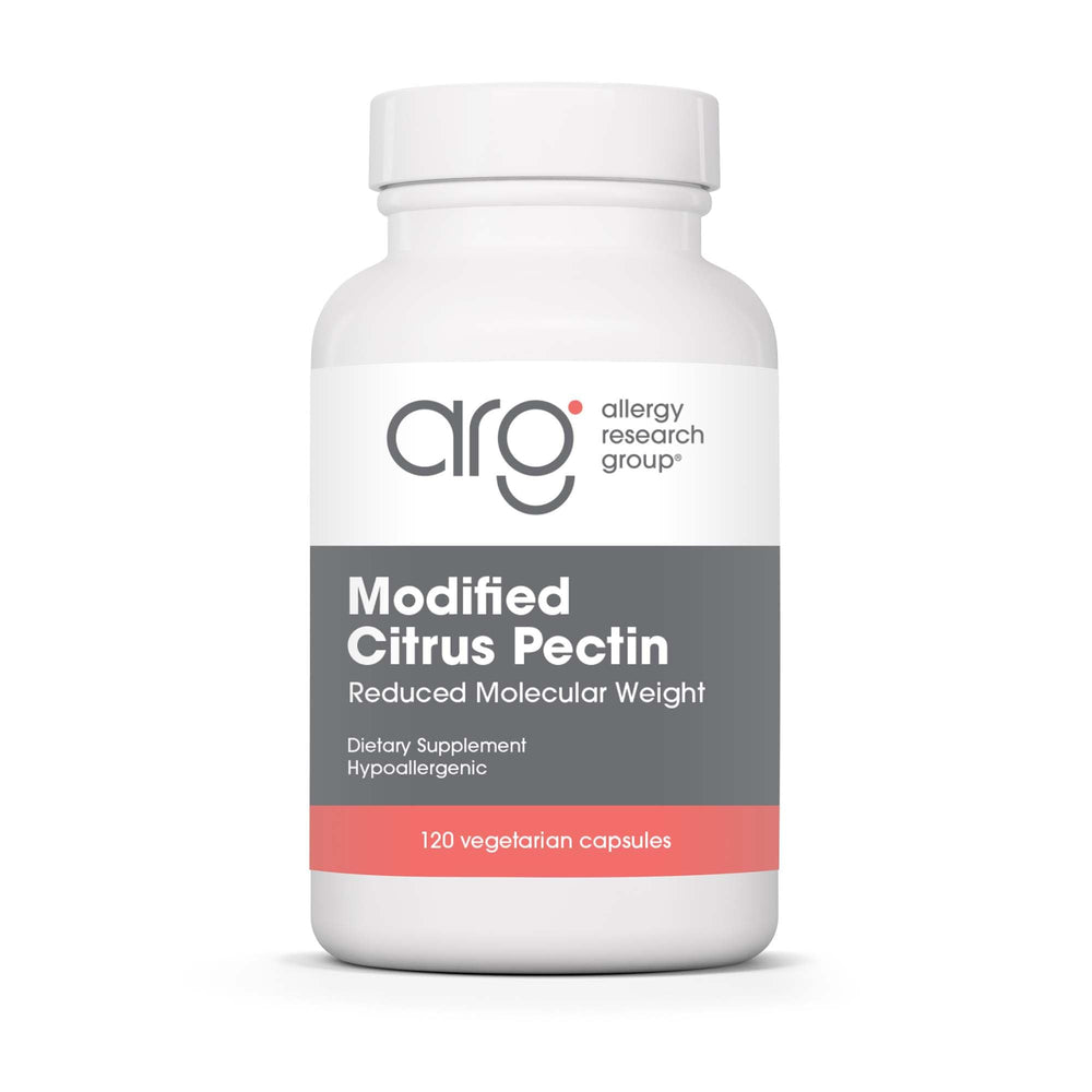 Allergy Research Group Modified Citrus Pectin bottle ready for gentle GI cleansing.