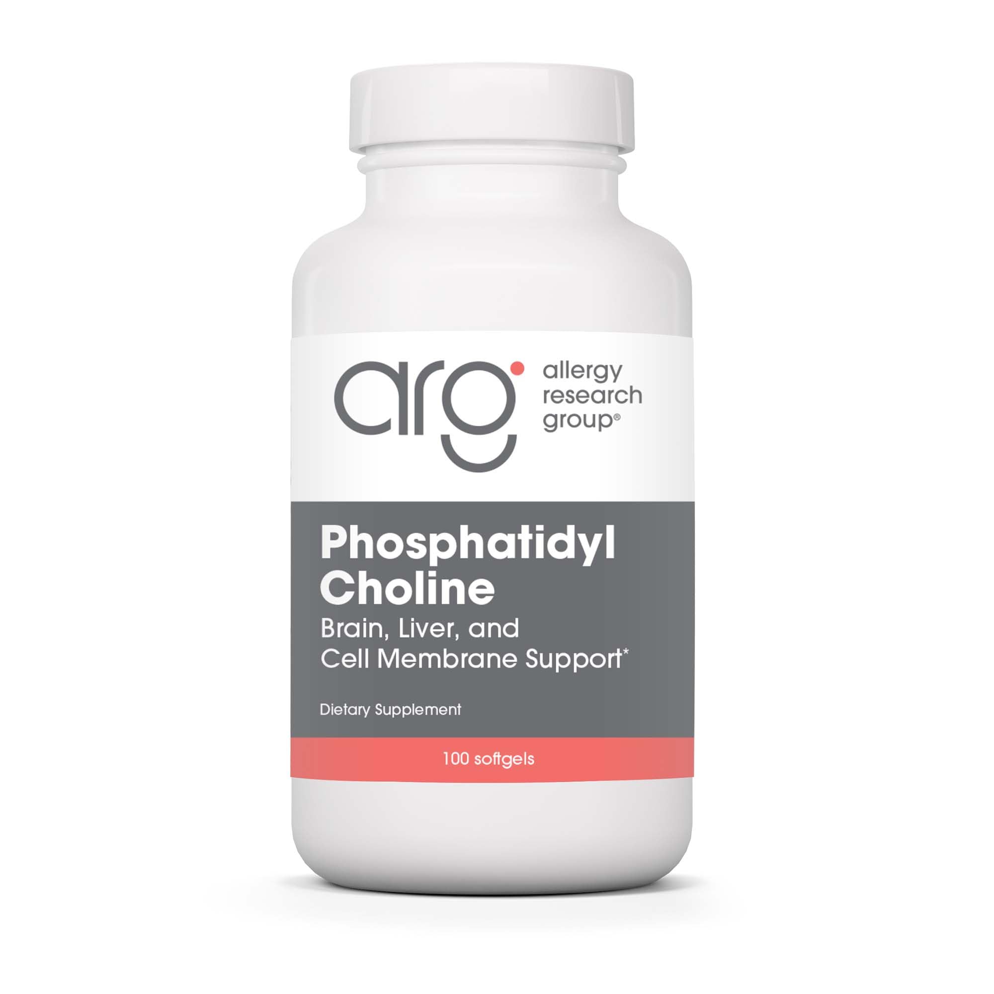 Allergy Research Group phosphatidylcholine softgels bottle supporting liver function and digestion