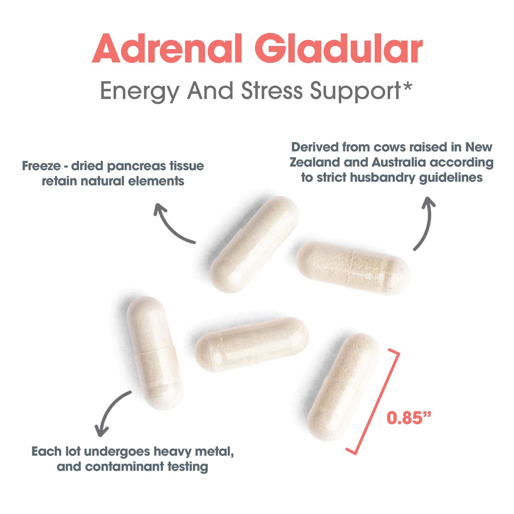 Allergy Research Group range-fed adrenal source claim on packaging
