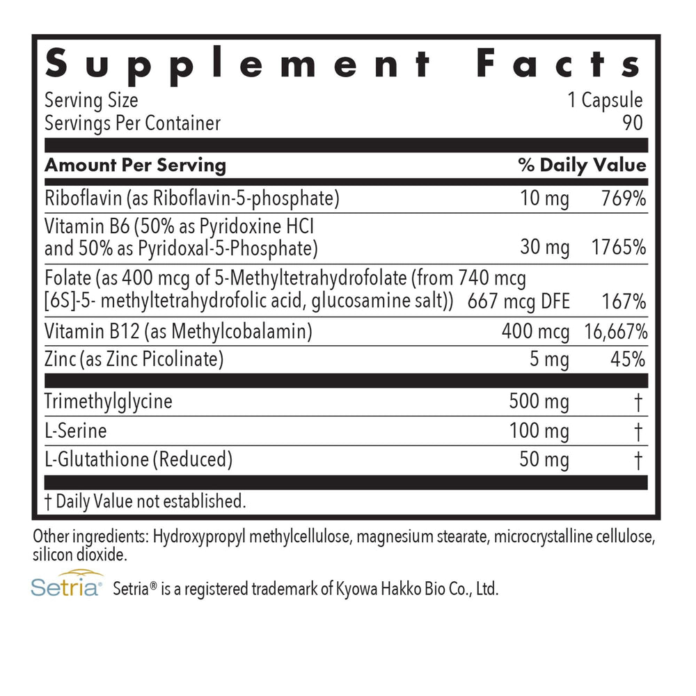 Allergy Research Group Setria Glutathione bottle highlights a highly bioavailable antioxidant ingredient.