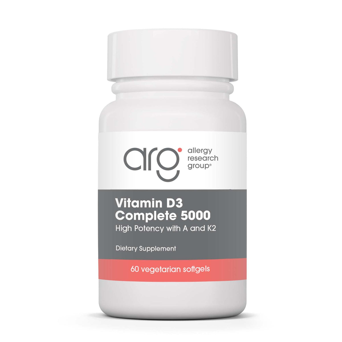 All allergy research group vitamin d3 complete bottle supports daily balance.