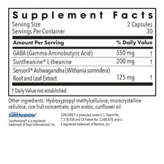 Zen Adapt packaging label highlights Sensoril ashwagandha and L-Theanine for balance