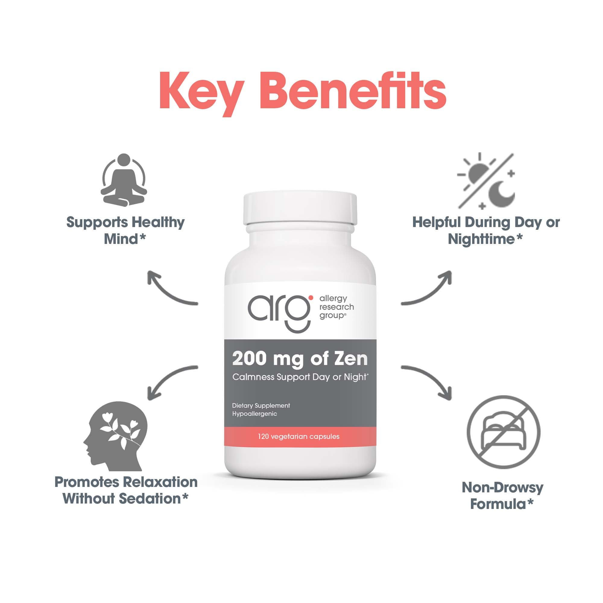 Allergy Research Group Zen bottle being poured for a calming daily ritual