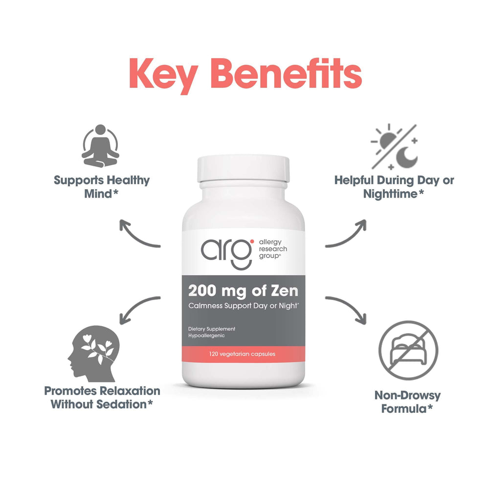 Allergy Research Group Zen bottle being poured for a calming daily ritual