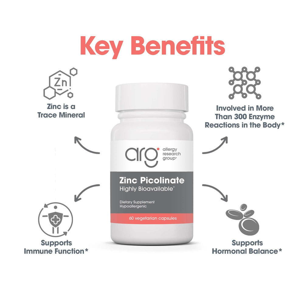 Label close-up highlighting 25 mg zinc per vegetarian capsule