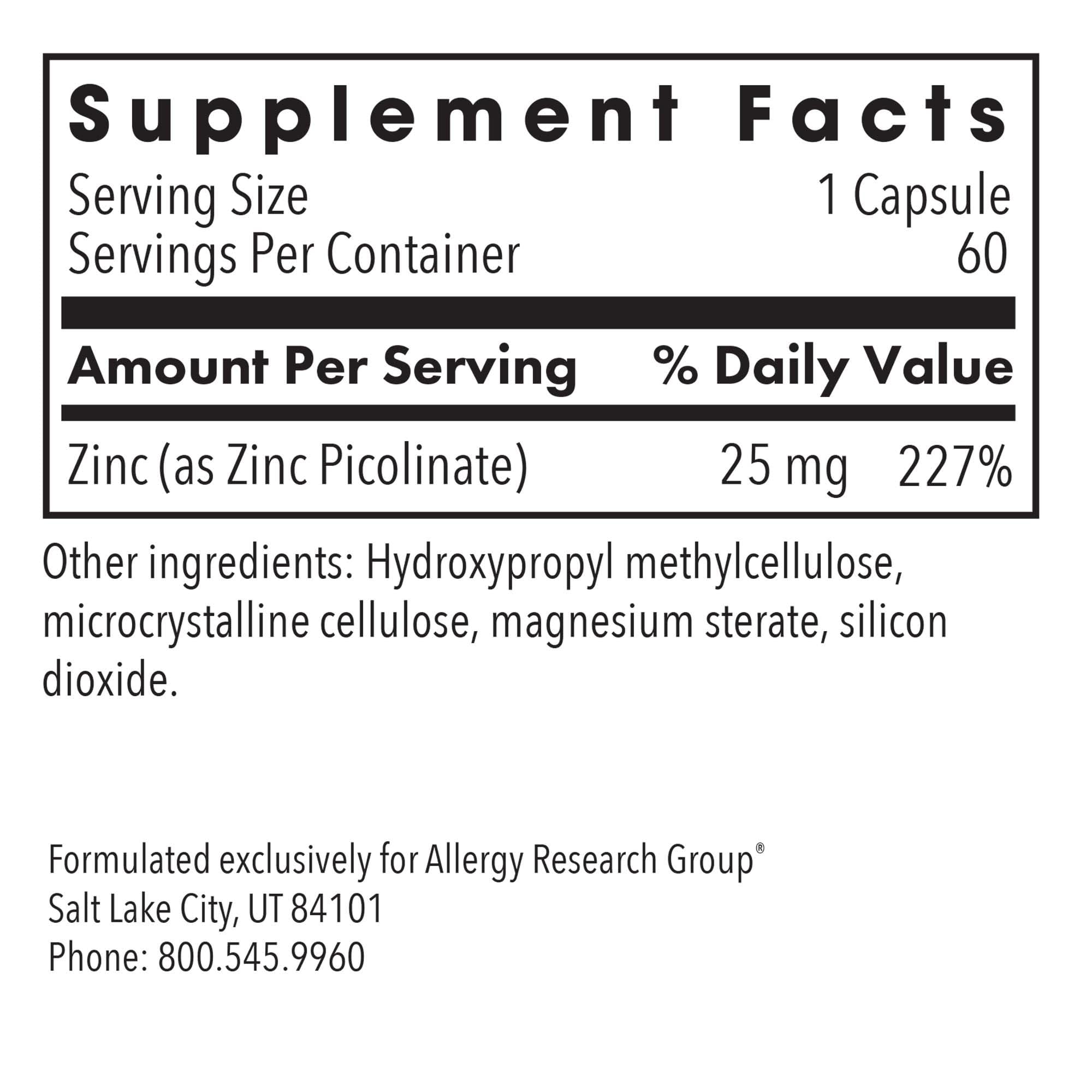 Close-up of zinc picolinate pill inside bottle