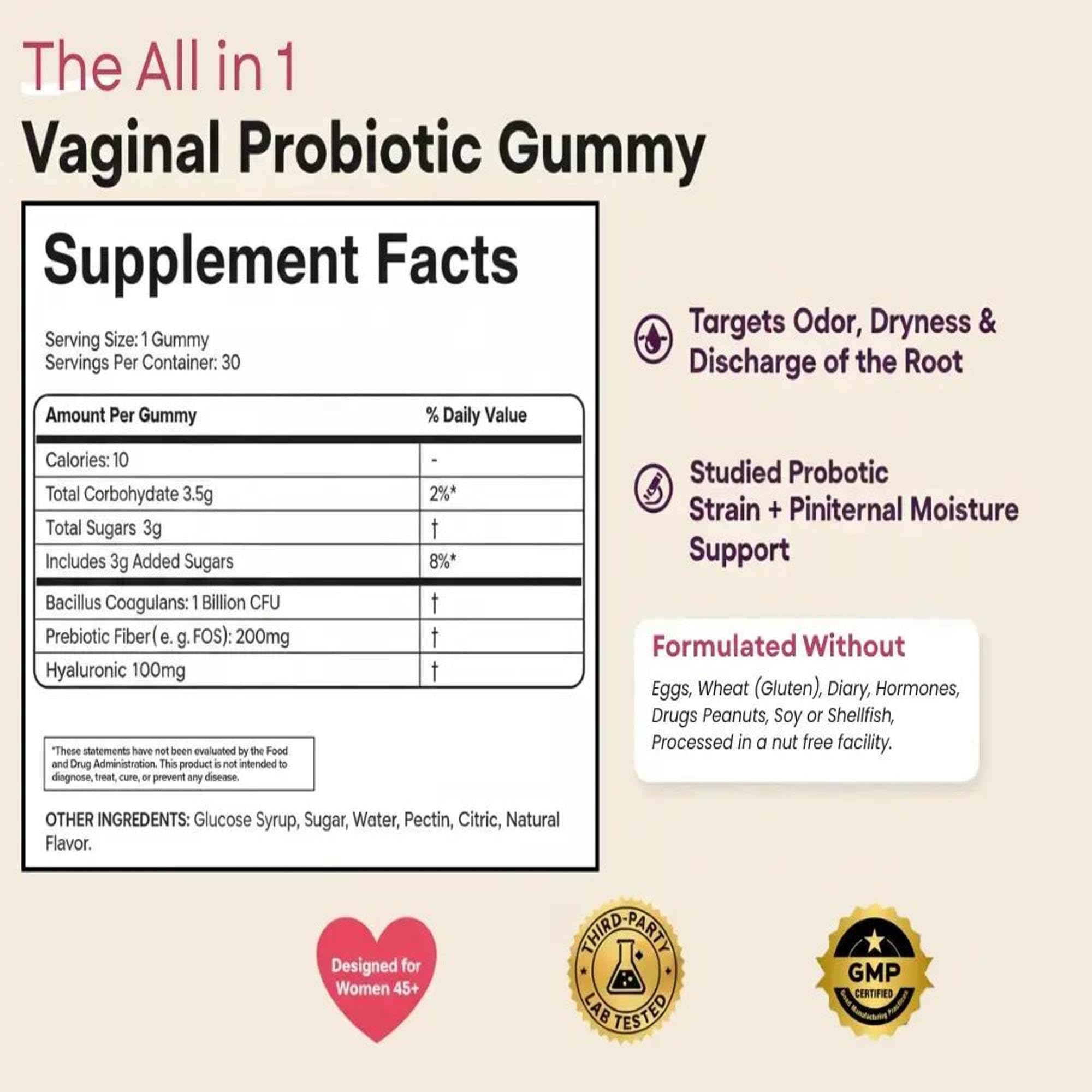 ALLFEMME Flora+ gummies on shelf display suggest ready daily intimate wellness.