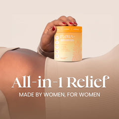 ALLFEMME Flora+ gummies close-up highlights pineapple flavor for easy daily use.