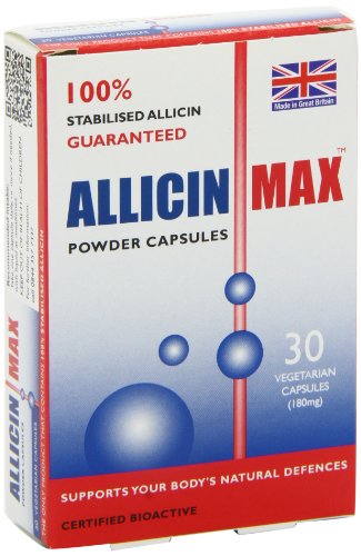 AllicinMax artificial colours-free badge signals a clean formulation.