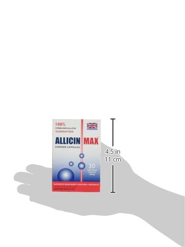 AllicinMax artificial flavours-free badge signals a clean formulation.