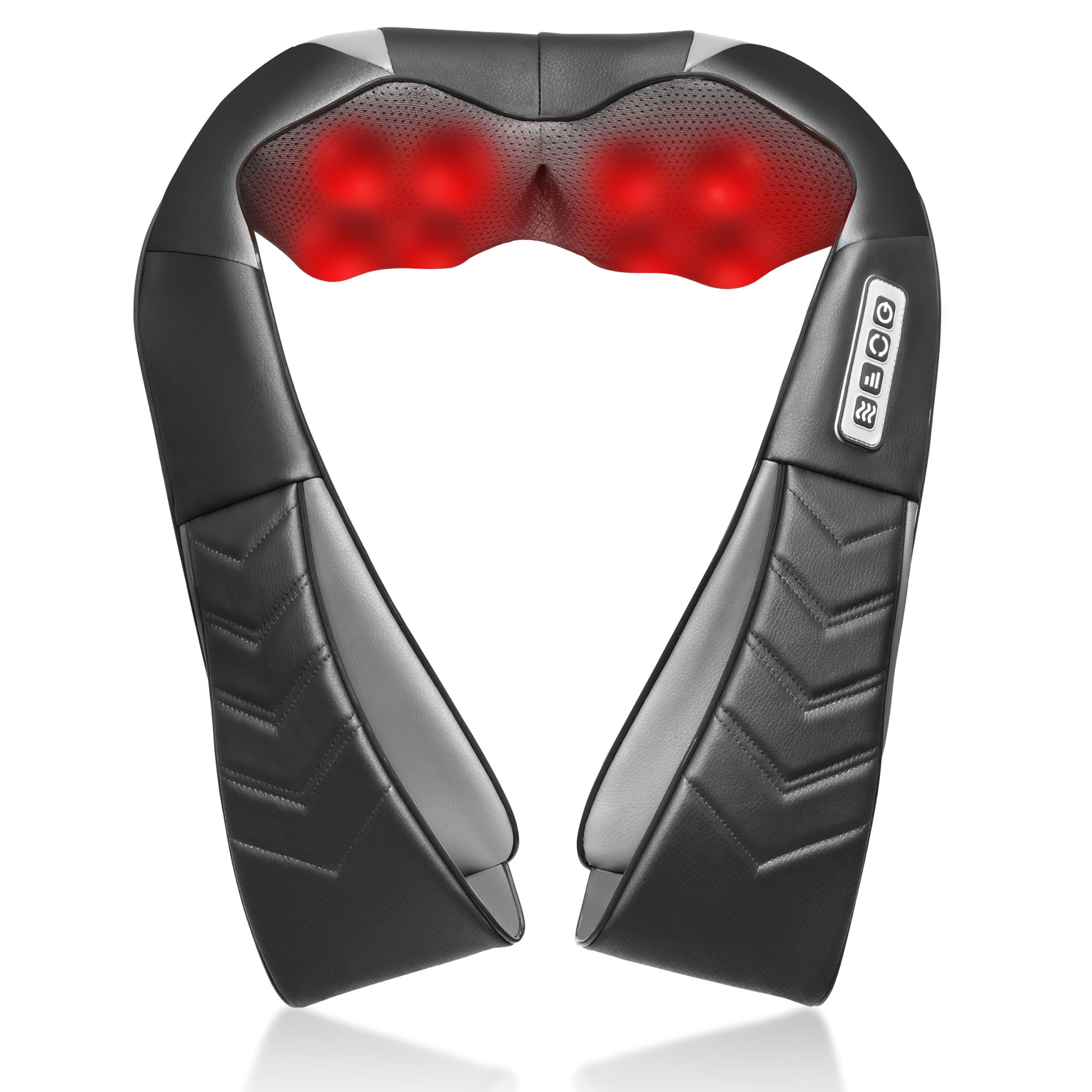 Alliggic shiatsu neck massager with deep kneading for shoulder relief.