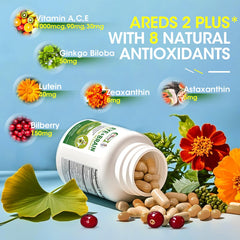 Alliwise capsules close-up showcasing 14-in-1 formula for eye support.