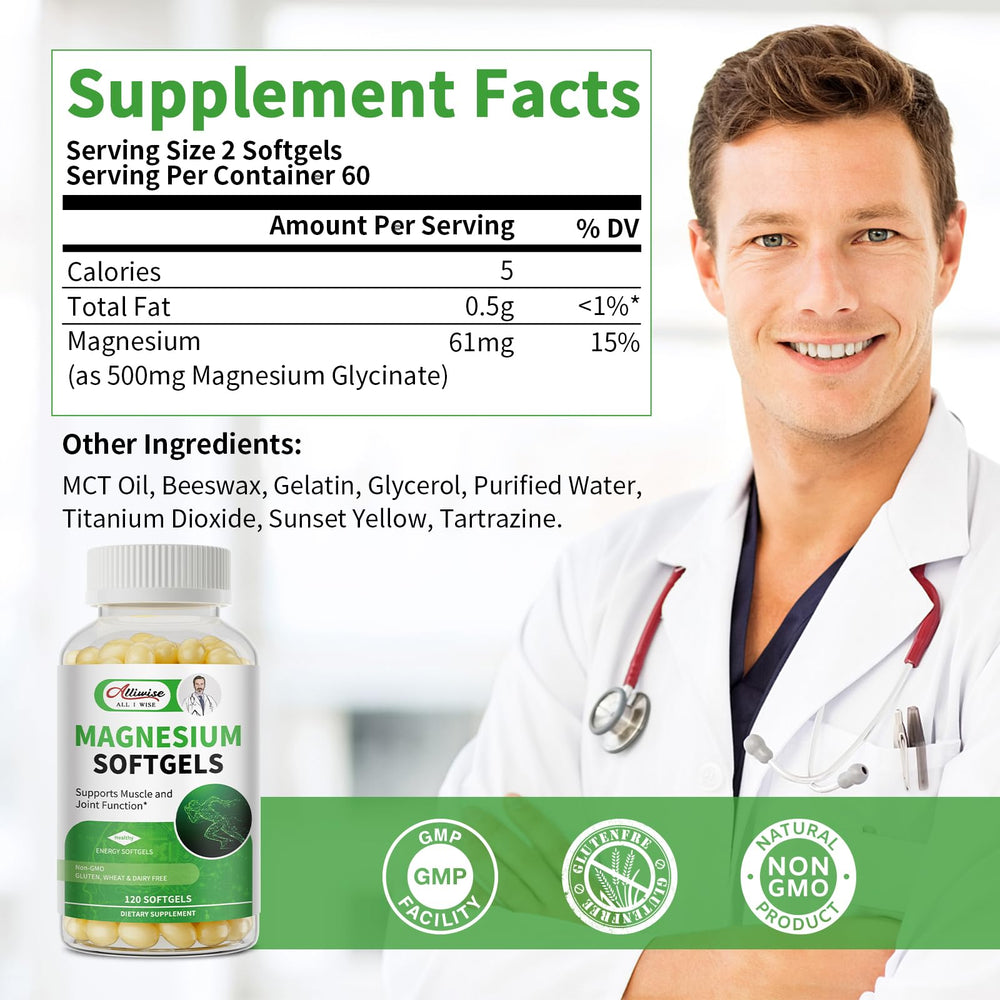 Close-up of Alliwise softgels emphasizes smooth coating for comfortable swallowing
