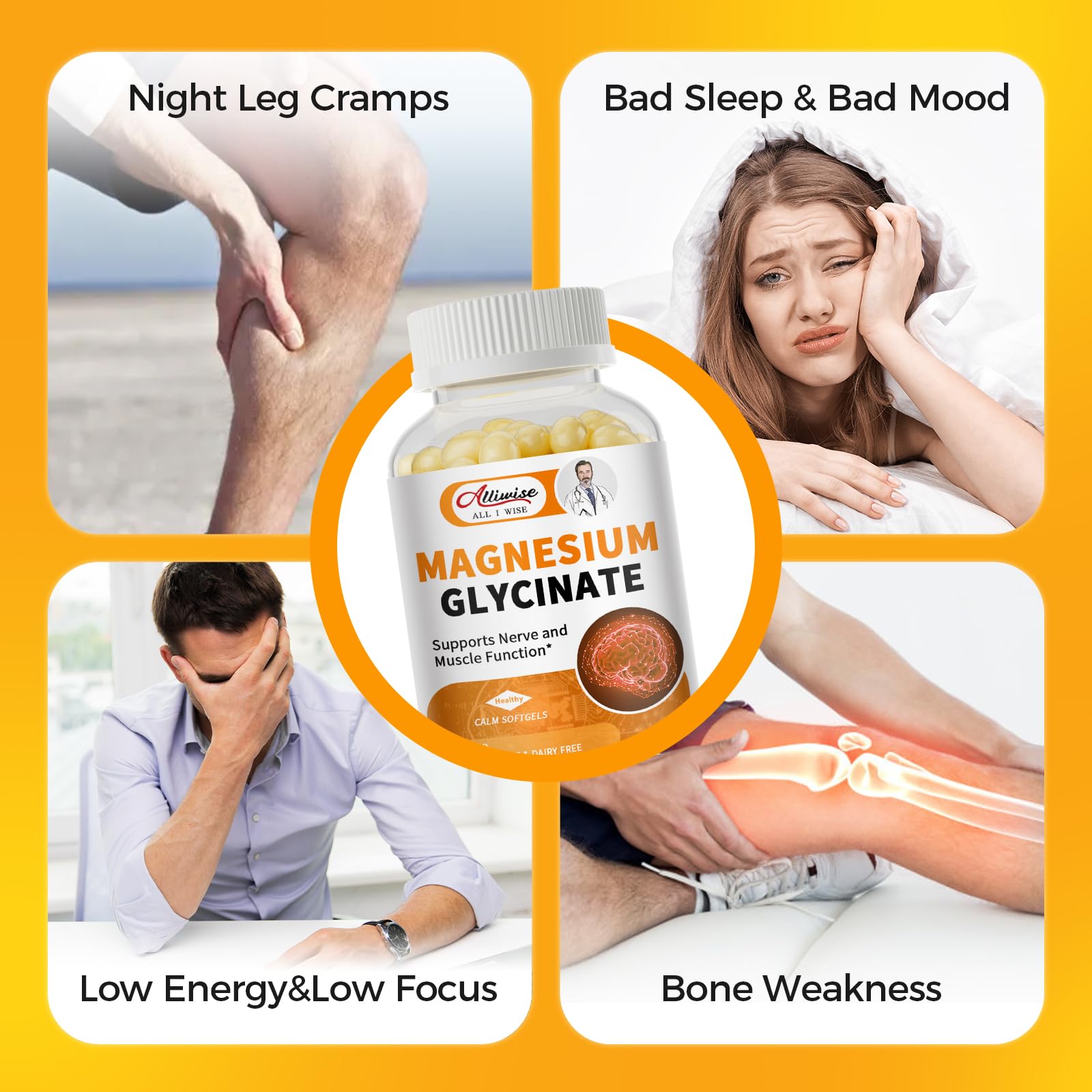Alliwise magnesium softgels daily routine for gentle use