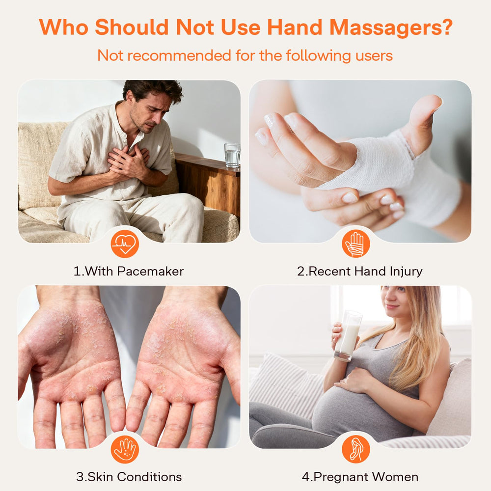 ALLJOY hand massager air-pressure mode promotes circulation and relaxation.