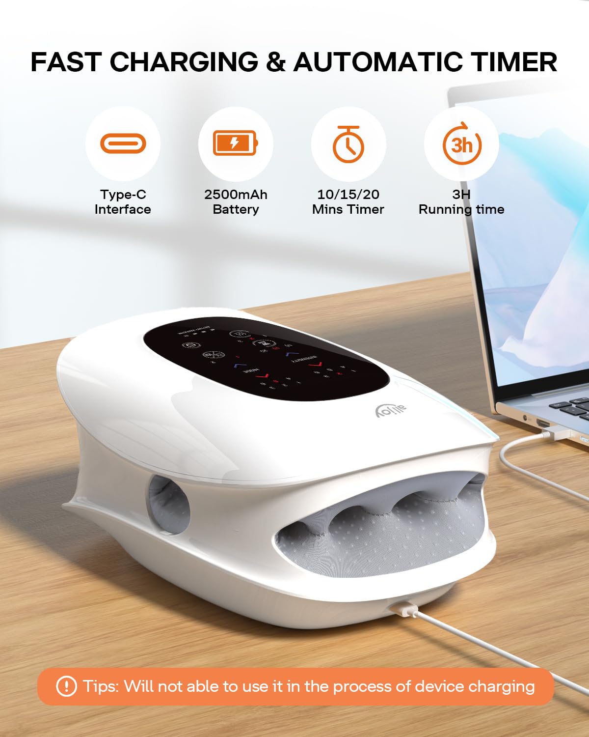 ALLJOY hand massager compact size ideal for home, office, or travel