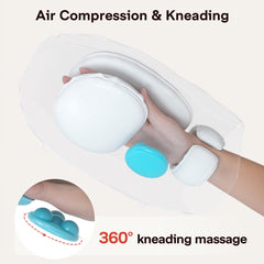 ALLJOY hand massager heat therapy setting delivering soothing warmth to muscles.