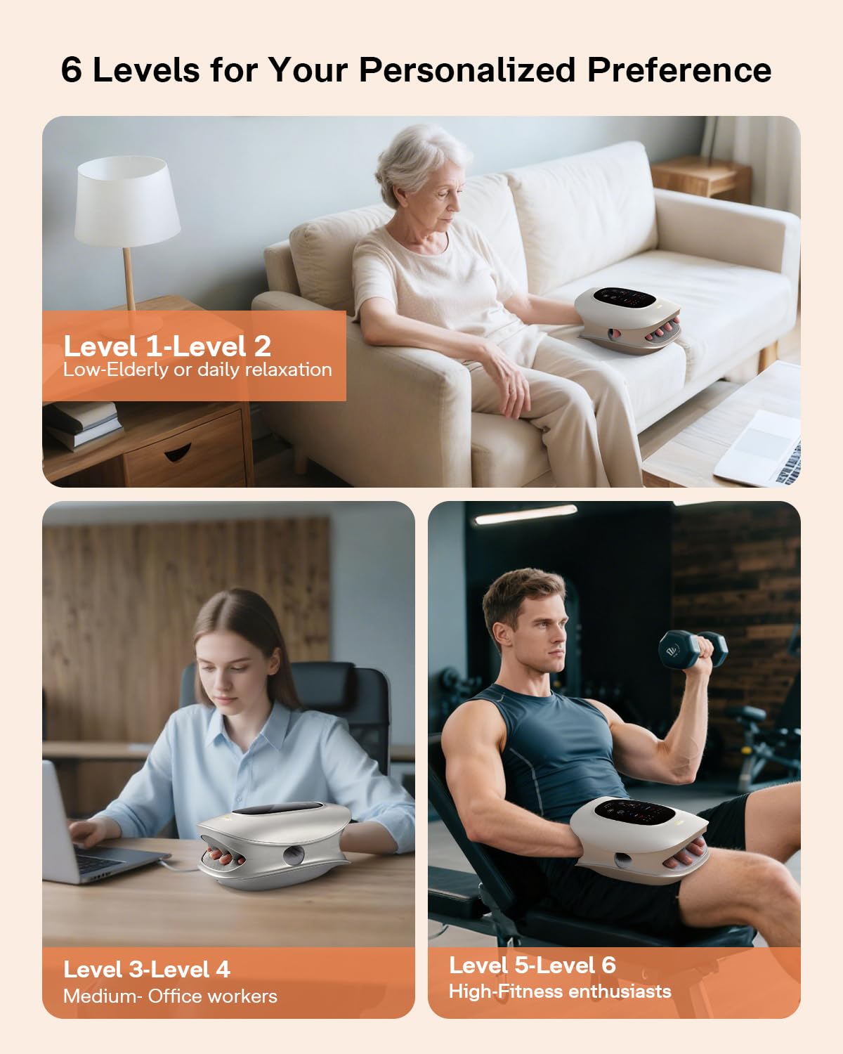 ALLJOY hand massager palm airbags delivering full-coverage massage