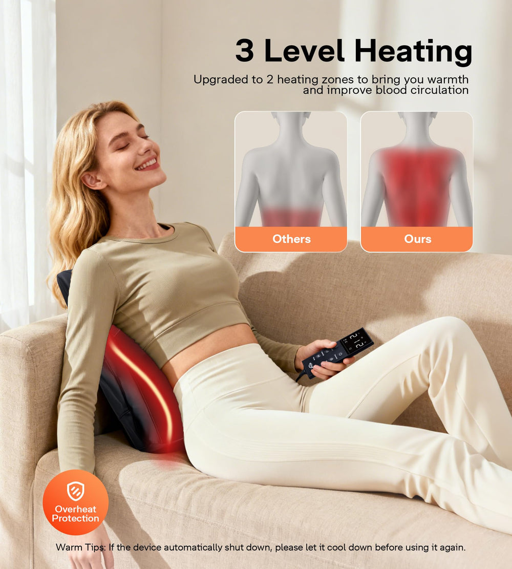 ALLJOY Heating function with three levels and two zones for warmth and circulation