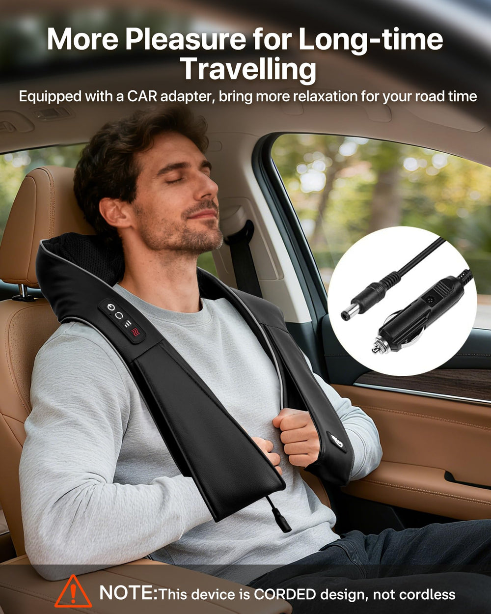 ALLJOY leather and breathable fabric provide comfortable massager sessions
