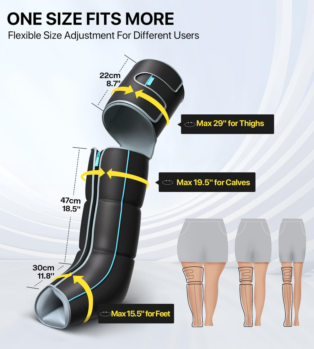 ALLJOY massager displaying heat levels 42°C–50°C for soothing warmth.