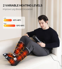 Alljoy leg massager with two extenders fits calves and feet.