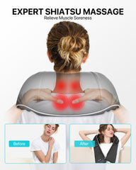 AllJOY Neck Massager side view showing ergonomic fit for shoulder tension relief.