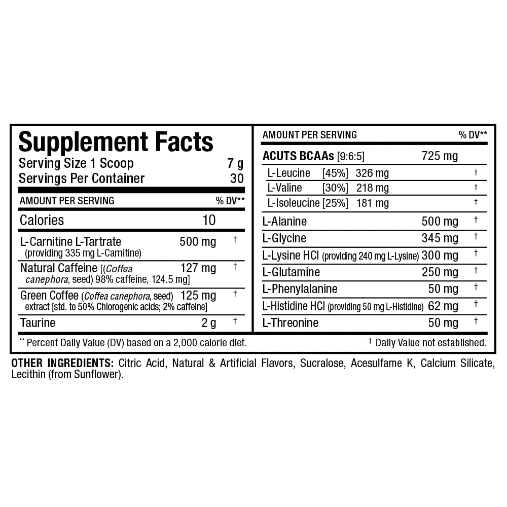 ALLMAX AMINOCUTS tub shows 30 servings for daily use