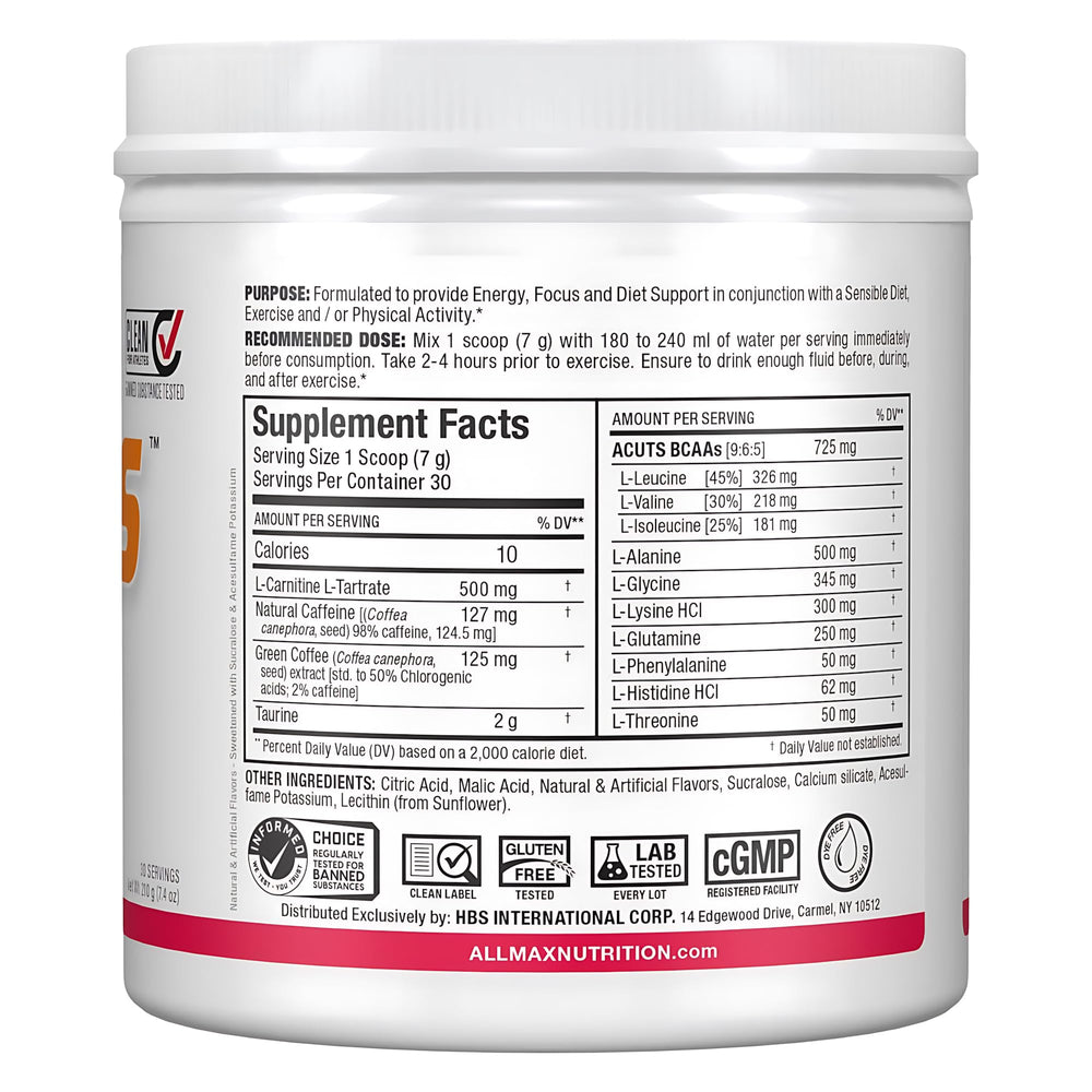 ALLMAX AMINOCUTS glass with mixed drink shows refreshing Watermelon flavor