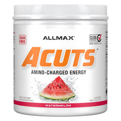 ALLMAX AMINOCUTS Watermelon canister front view highlighting convenient workout fuel