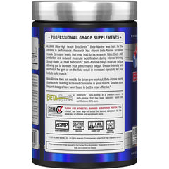 AllMax Beta-Alanine powder dissolving in water for quick pre-workout use.