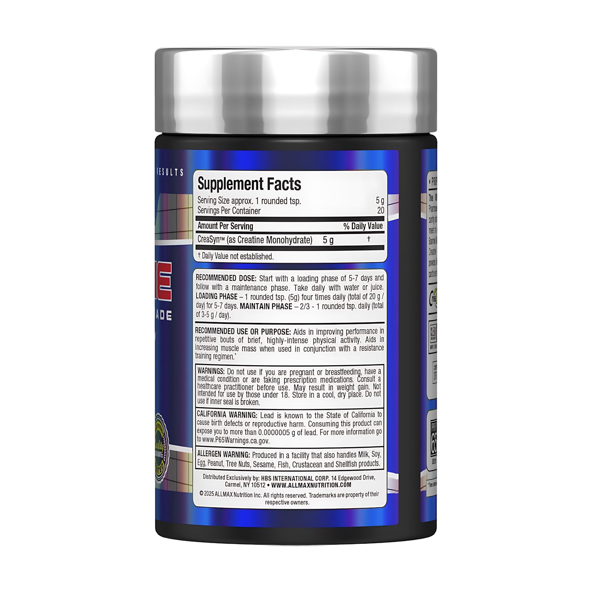 AllMax Creatine Monohydrate instantized formula blends easily in any drink.