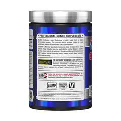 Close-up of glutamine crystals highlighting purity and texture.