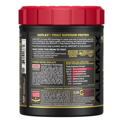 AllMax ISOFLEX shaker with powder illustrating easy mixing for a smooth shake